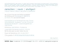 zwischen | raum | stuttgart, GEDOK Galerie Stuttgart